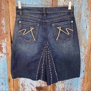 Vanilla Star Denim Raw Hem High Low Mini Skirt Size 5